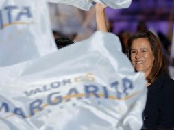 Zavala inició su campaña en el Ángel de la Independencia. EFE / J. Méndez