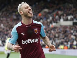 Marco Arnautovic contribuyó con un doblete al triunfo del club londinenese. AFP/I. Kington