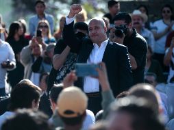 El arranque de campaña de Alfaro se celebró en la plaza de la República en Guadalajara. EL INFORMADOR / F. Atilano