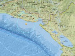 Esta tarde fue reportado un sismo de magnitud 6 en El Salvador. ESPECIAL / www.earthquake.usgs.gov