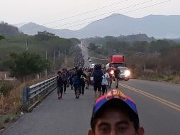 La caravana se lleva a cabo cada año en estas fechas, desde 2010, y se encuentra integrada principalmente por migrantes provenientes del Triángulo Norte de Centroamérica. TWITTER / @Dorian3scobar