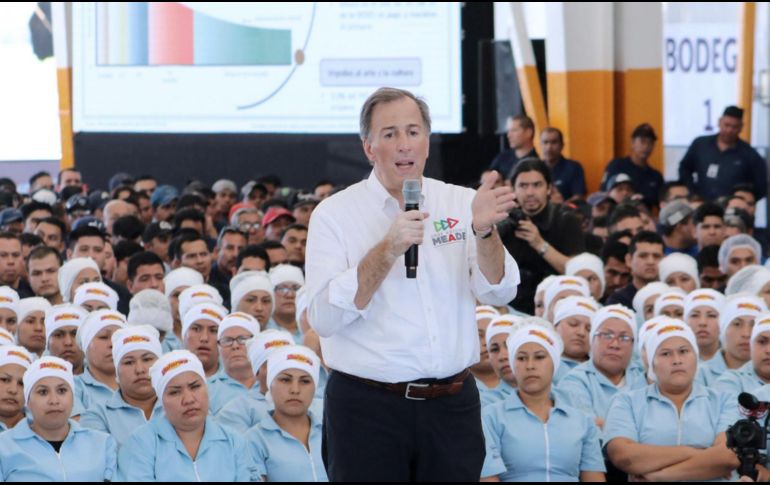 En el puerto de Mazatlán, Meade fue cuestionado sobre las nuevas amenazas que lanzó el presidente de EU, Donald Trump. NTX / Especial