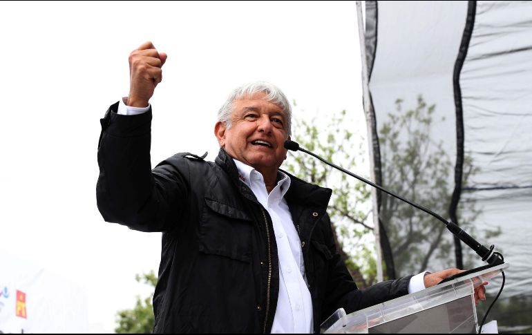 López Obrador destaca que desterrará la corrupción, pondrá orden, moralizará al país y mejorará la imagen de México en el extranjero. SUN / V. Rosas