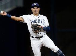 Christian Villanueva. El tercera base de los Padres de San Diego también tiene brazo de cañonero. AP/A. Gallardo