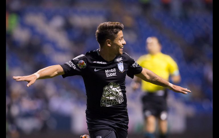 Sebastián Palacios se marcó cuatro de los seis goles con que Pachuca derrotó al Puebla. MEXSPORT / Isabel