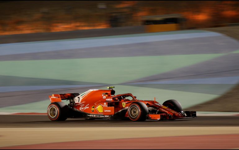 Kimi Raikkonen registró la vuelta más rápida ayer, durante las dos primeras sesiones de prácticas libres. AP/L. Bruno