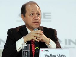 Marco Antonio Baños, consejero del INE, señaló que las primeras actas en ingresar serán las de Nayarit y Baja California. NOTIMEX/Archivo