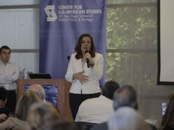 Margarita Zavala participó en el foro binacional realizado en el Centro de Estudios México-Estados Unidos de la Universidad de California en San Diego. SUN/L. Cortés