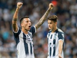 Leonel Vangioni festeja el final del encuentro donde Monterrey derrotó a los Pumas de la UNAM. EFE / M. Sierra