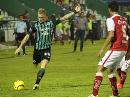 Leonardo Ramos hizo un doblete en la victoria chiapaneca. FACEBOOK/cafetalerosdetapachulaoficial