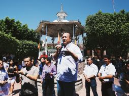 Enrique Alfaro, ayer en Santa María del Oro. ESPECIAL