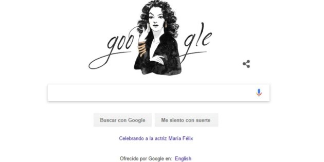 Google rinde tributo a Mar&iacute;a F&eacute;lix a 104 a&ntilde;os de su nacimiento