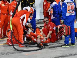 Tras el incidente, Raikkonen se vio obligado a abandonar la carrera. EFE/G. Cacace