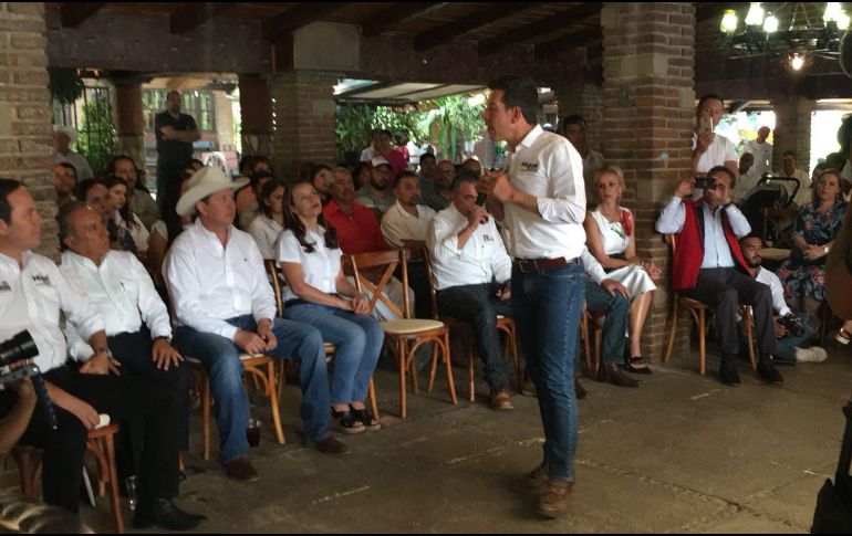 Durante una segunda presentación en el mismo municipio, el candidato motivó a los simpatizantes del PRI a reconocerse dentro del partido como un mismo proyecto. ESPECIAL / PRI Jalisco
