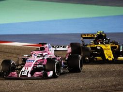 Pérez terminó la carrera en lugar 12, pero retrocedió cuatro puestos tras la aplicación del castigo. TWITTER/@ForceindiaF1