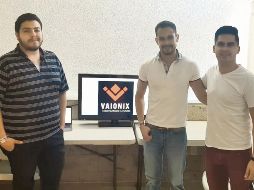 Ellos son (de izq. a der.) Cristian Aldazaba, director financiero de Vaionix, Salvador Carreón, director general, y Alfonso Robles, director comercial de la empresa. EL INFORMADOR/A. Gallegos