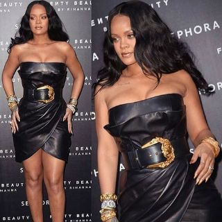 Rihanna te enseña a usar el vestido para reducir tallas