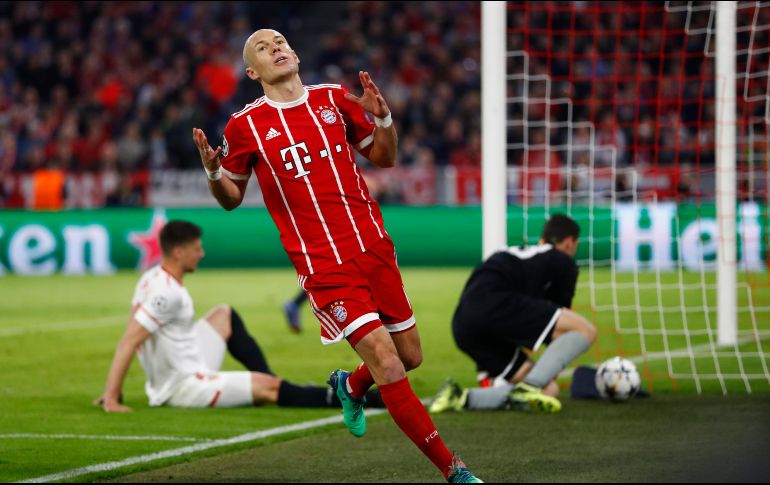 Arjen Robben lamenta una oportunidad perdida ante el marco andaluz. AP/M. Schraeder