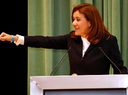 La exprimera dama sostuvo una plática con estudiantes de la Universidad de las Américas Puebla. SUN / Y. Xolalpa