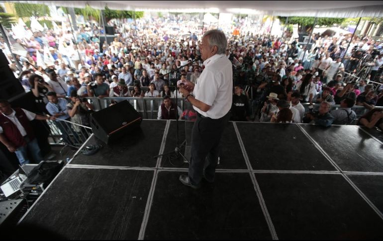 López Obrador adelantó que tendrá una ventaja de hasta 15 millones de votos, para tener un triunfo con un alto margen. EL INFORMADOR / F. Atilano