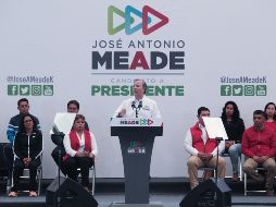 El candidato recibió el apoyo de la organización Antorcha Campesina. NTX / ESPECIAL