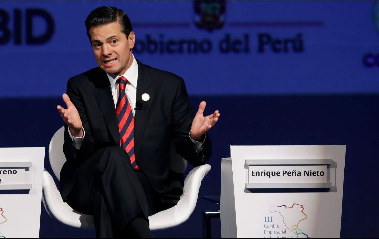 El Jefe del Ejecutivo enfatizó que el modelo económico por el que ha optado México está permitiendo que haya empleos, crecimiento y oportunidades para la sociedad. AP / M. Mejía