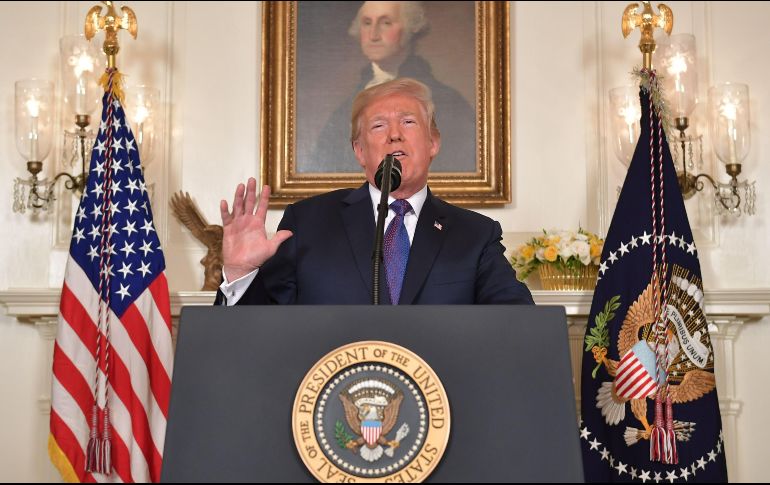 En su discurso, Trump aseguró que el sábado el gobierno de Al Asad 