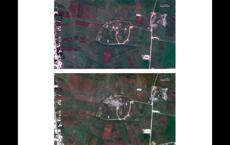 Estas imágenes de satélite proporcionadas por DigitalGlobe muestran el supuesto almacén de armas nucleares denominado Him Shinshar. AP / Satellite Image �2018 DigitalGlobe