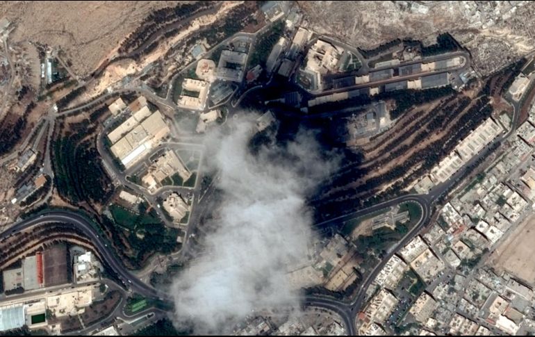 Vista aérea de las zonas atacadas en Siria. AFP