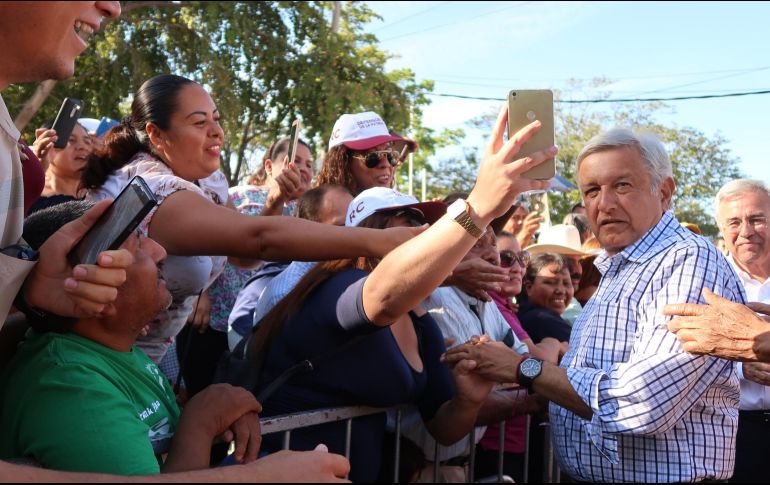 Según el propio López Obrador, se encuentra más arriba en las encuestas que en elecciones anteriores.  NTX / A. Monroy