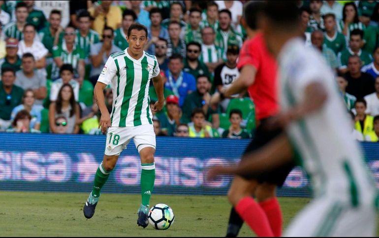 Guardado disputó los 90 minutos del encuentro ante el equipo canario. TWITTER/@RealBetis