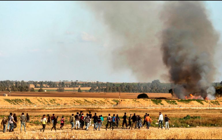 En total, 38 palestinos han muerto por disparos israelíes, la mayoría durante las protestas en la Franja de Gaza. AFP/M. Hams