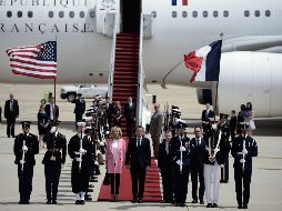 Este martes, Macron mantendrá una reunión bilateral y una conferencia de prensa con Trump, seguida de una visita al Departamento de Estado. AFP / B. Smialowski