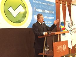 El fiscal de Derechos Humanos, Dante Haro, inauguró el encuentro. TWITTER / @CEDHJ