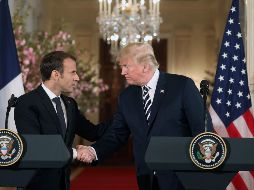 Emmanuel Macron se encuentra en EU para una visita de Estado. AFP / L . Marin