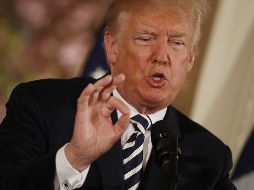 Trump menciona que las negociaciones entre los tres países avanzan a buen paso, aunque no ofrece detalles. EFE / S. Thew