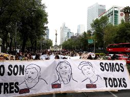 Este martes se manifestaron por el asesinato de los tres estudiantes del CAAV asesinados en Jalisco. SUN / N. Murillo