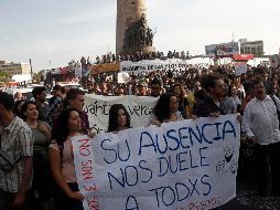 La manifestación partió de la Glorieta Niños Héroes al Palacio de Gobierno. EL INFORMADOR / M. Vargas