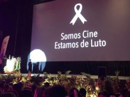 Gerardo Salcedo, quien funge como jurado en el festival, dedicó unas palabras a familiares y amigos de las víctimas. TWITTER