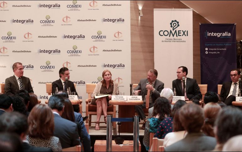 Integralia y el Consejo Mexicano de Asuntos Internacionales reunió en debate a Tatiana Clouthier, Jorge Castañeda y Aurelio Nuño. SUN/A. Leyva