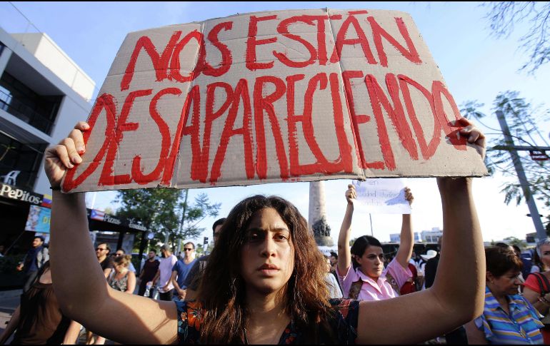 Jalisco, después de Tamaulipas y el Estado de México, es la entidad en donde más casos de desapariciones se han reportado con 3 mil 60. No es posible continuar así, señala el comunicado. AFP / U. Ruiz