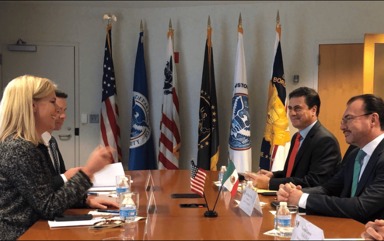 Videgaray y Nielsen acordaron celebrar una reunión de alto nivel con los integrantes del Triángulo Norte central. TWITTER / @SRE_mx