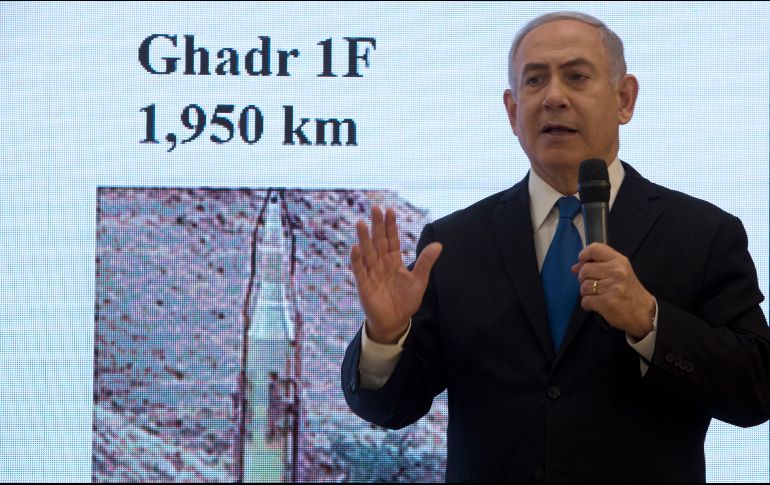 Netanyahu dijo que Israel obtuvo 55 mil documentos y 183 CDs con información “de los archivos nucleares de Irán”. AP / S. Scheiner
