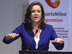 Zavala destacó su labor como exprimera dama en favor de los niños migrantes, jornaleros agrícolas y discapacitados. EFE/S. Gutiérrez