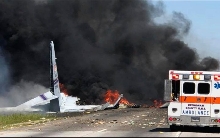 La aeronave se estrelló cerca del aeropuerto internacional Savannah Hilton Head. AP/J. Lavine