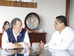 Aureoles y Meade se reunieron en Casa de Gobierno. TWITTER / @Silvano_A