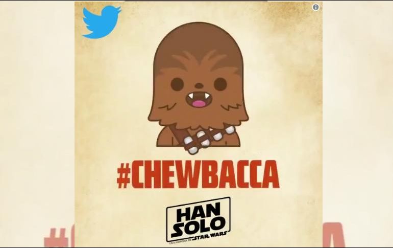 En la red social podrás usar los íconos de #HanSolo, #Qira, #Lando y #Chewbacca. TWITTER / @StarWarsLATAM