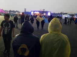 Un fuerte aguacero cubrió el Autódromo Hermanos Rodríguez durante la presentación de Testament. EL INFORMADOR / H. Navarro
