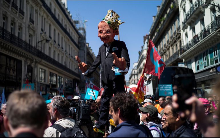 También hubo marchas de menor tamaño en otras ciudades de Francia, como Toulouse y Burdeos. EFE/ Y. Valat
