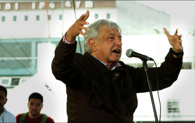 López Obrador también reiteró otras de sus propuestas como bajarse el sueldo si es presidente y otorgar becas a los jóvenes. NTX / B. Moncada